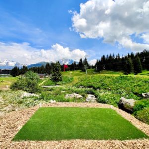 Golf Club de Courchevel | ©Golf Club de Courchevel, start synthetic mountain golf