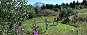 Golf Club de Courchevel | @Golf Club de Courchevel, joueurs sur un départ de golf de montagne