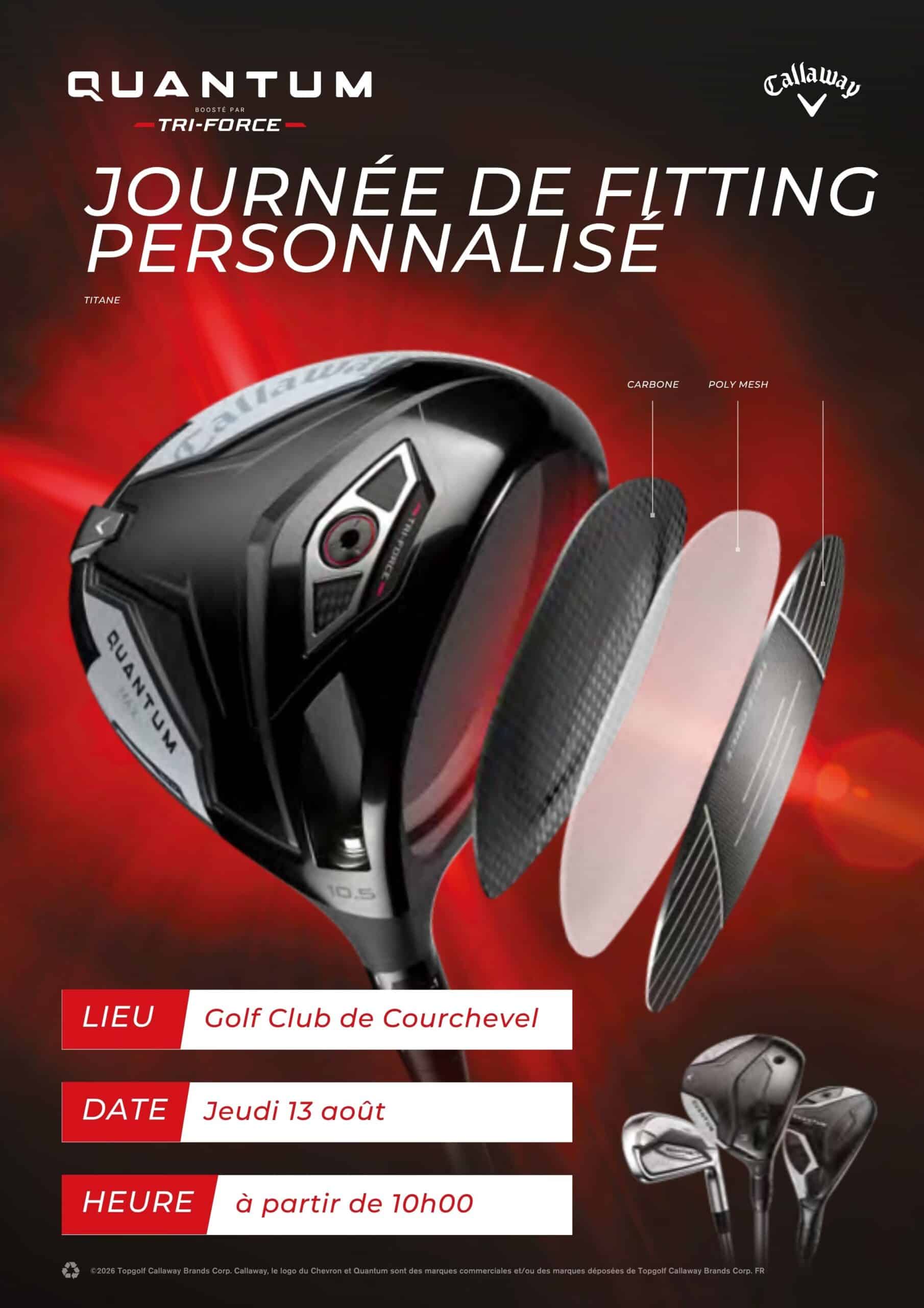 Journée de fitting Callaway Quantum au Golf Club de Courchevel – jeudi 13 aout à partir de 10h00